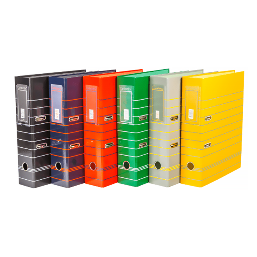 CARTONEX PASTA ARQ. A4 L80 - AZUL RISCAS (CX.C/10)