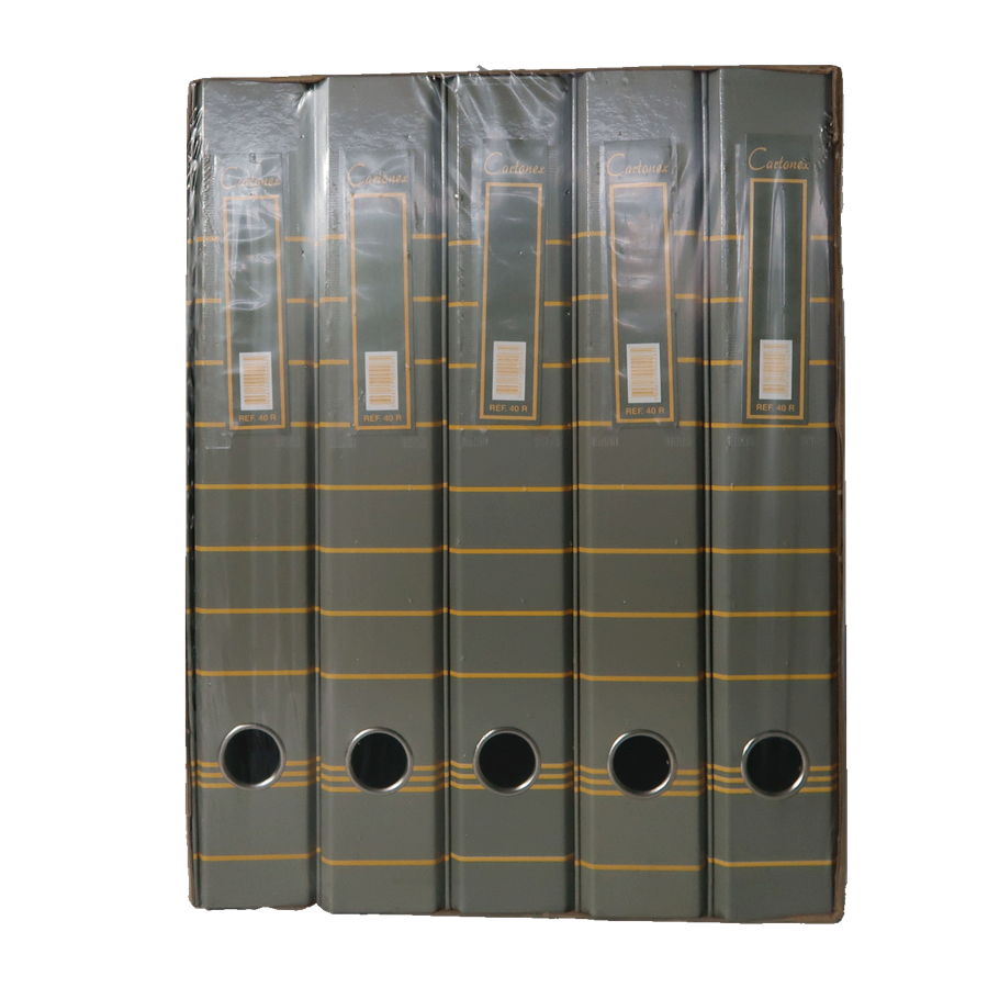 CARTONEX PASTA ARQ. A4 L40 - CINZA RISCAS (CX.C/10)