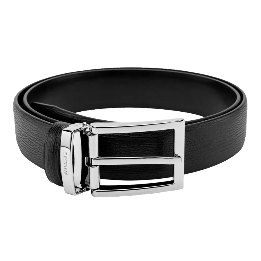 FESTINA BUTTON BELT BLACK - CINTO CLÁSSICO PRETO PARA HOMEM