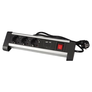 EXTENSÃO TRIPLA + 2 X USB C/INTERRUPTOR 1.4 MTS