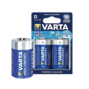 VARTA PILHA ALCALINA LR20 1.5V (BLISTER C/2)