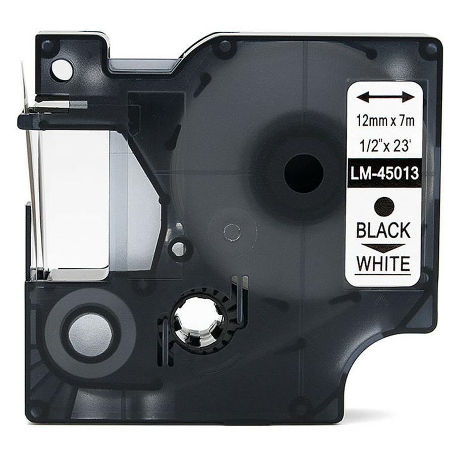 DYMO D1 - FITA GRAVAÇÃO 12MMX7MTS PRETO/BRANCO (45013)