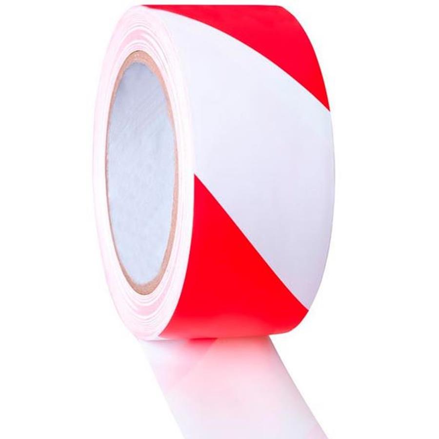 FITA SINALIZAÇÃO PP BRANCO E VERM.100MX80MM (PACK DE 3 UNID)