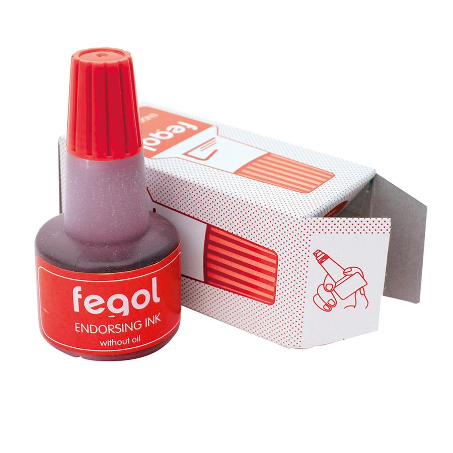 FEGOL TINTA VERMELHA  - CARIMBO BORRACHA (FR. 30 ML)
