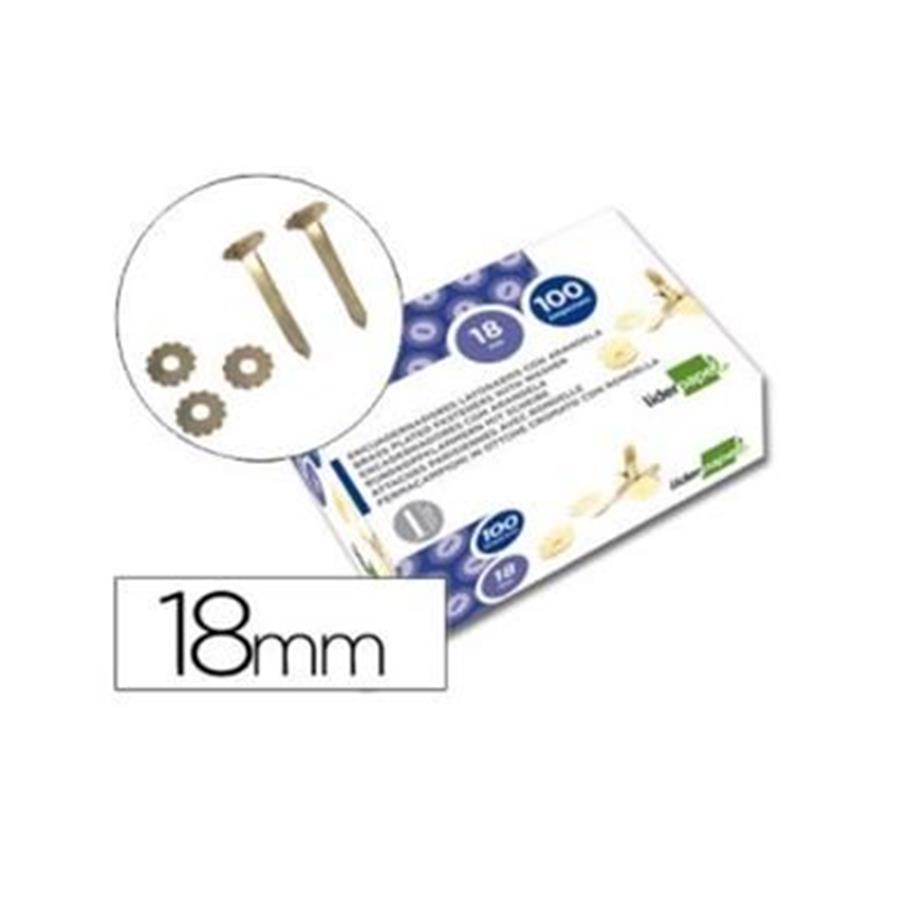 ATACHES LATÃO C/ANILHA 18 MM (CX.C/100)