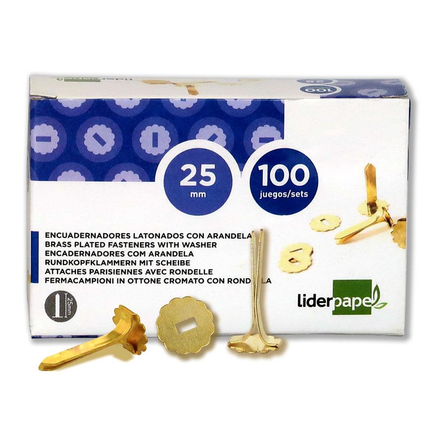 ATACHES LATÃO C/ANILHA 25 MM (CX.C/100)