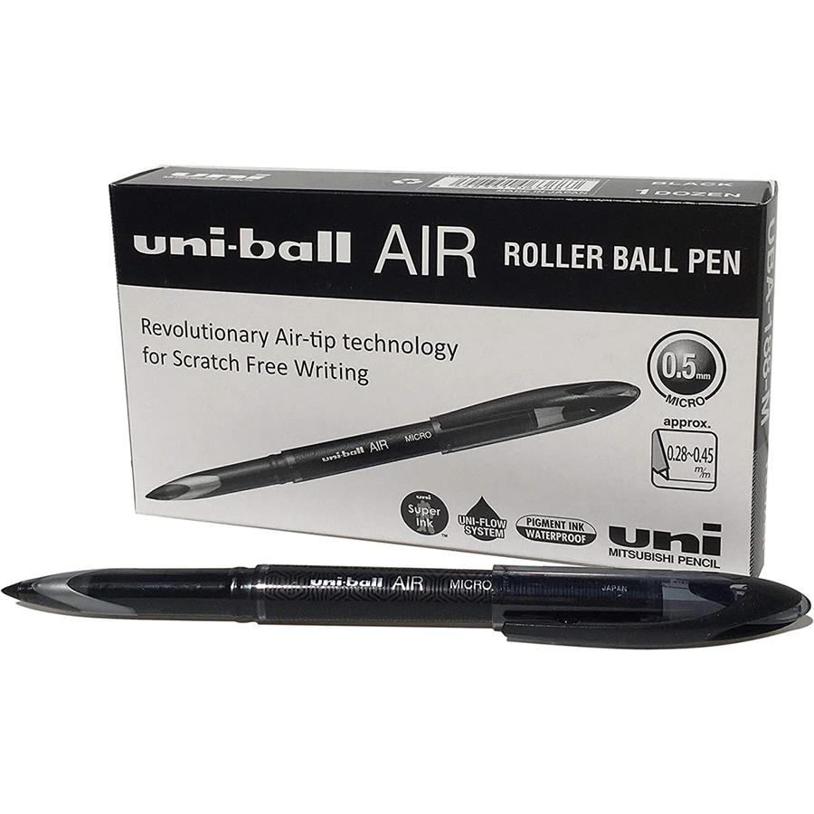 UNIBALL AIR UBA 188M - ESFEROGRÁFICA PRETA (CX.C/12)