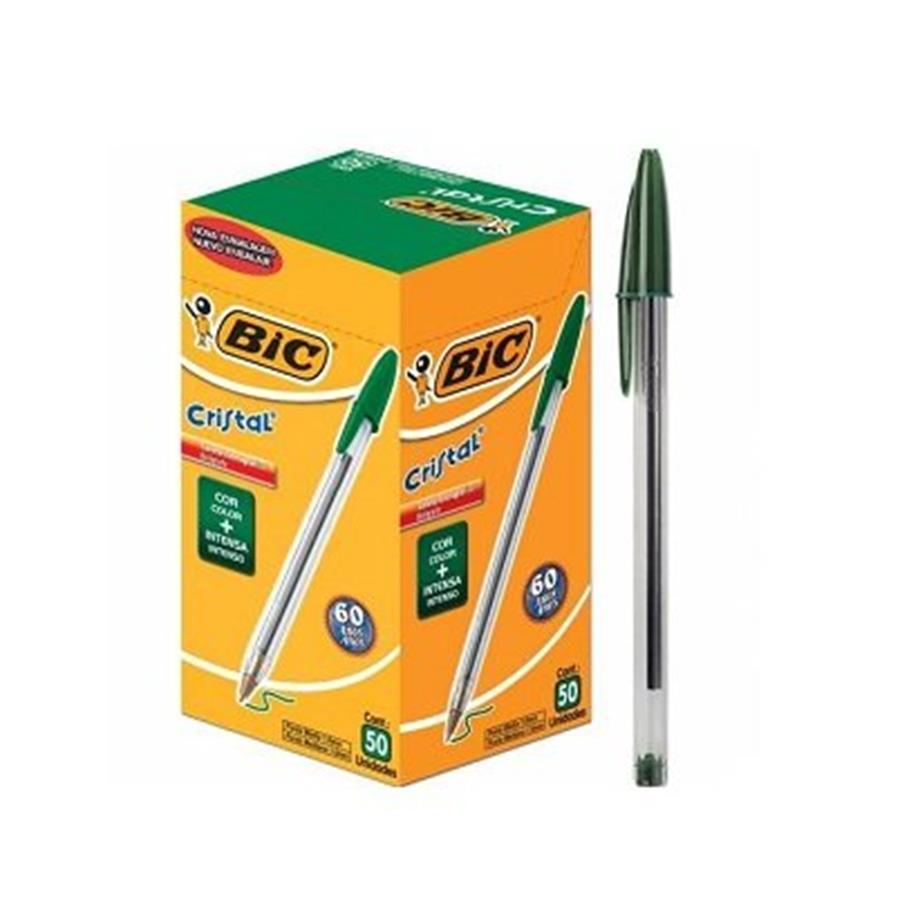 BIC CRISTAL ESFEROGRÁFICA - VERDE (CX.C/50)