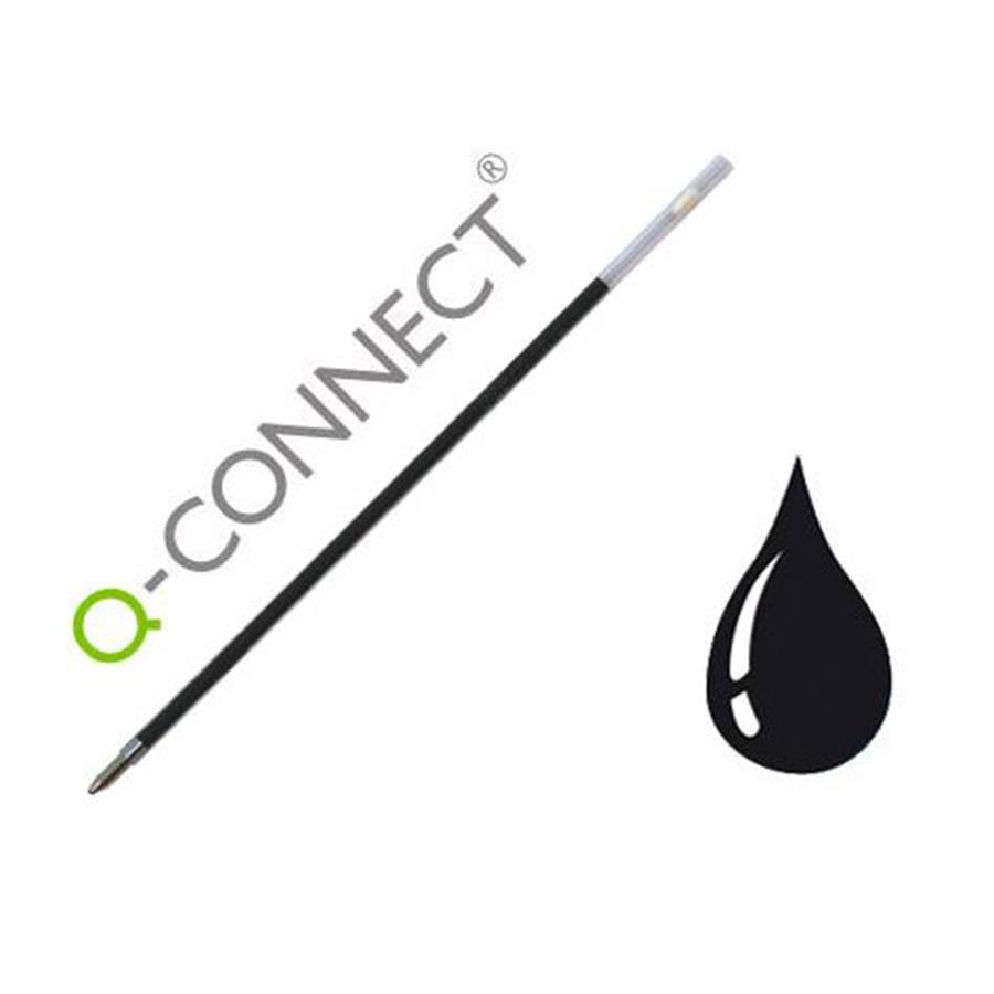 Q-CONNECT - RECARGA ESFEROGRÁFICA EXTENSÍVEL PRETO 10 UNIDAD