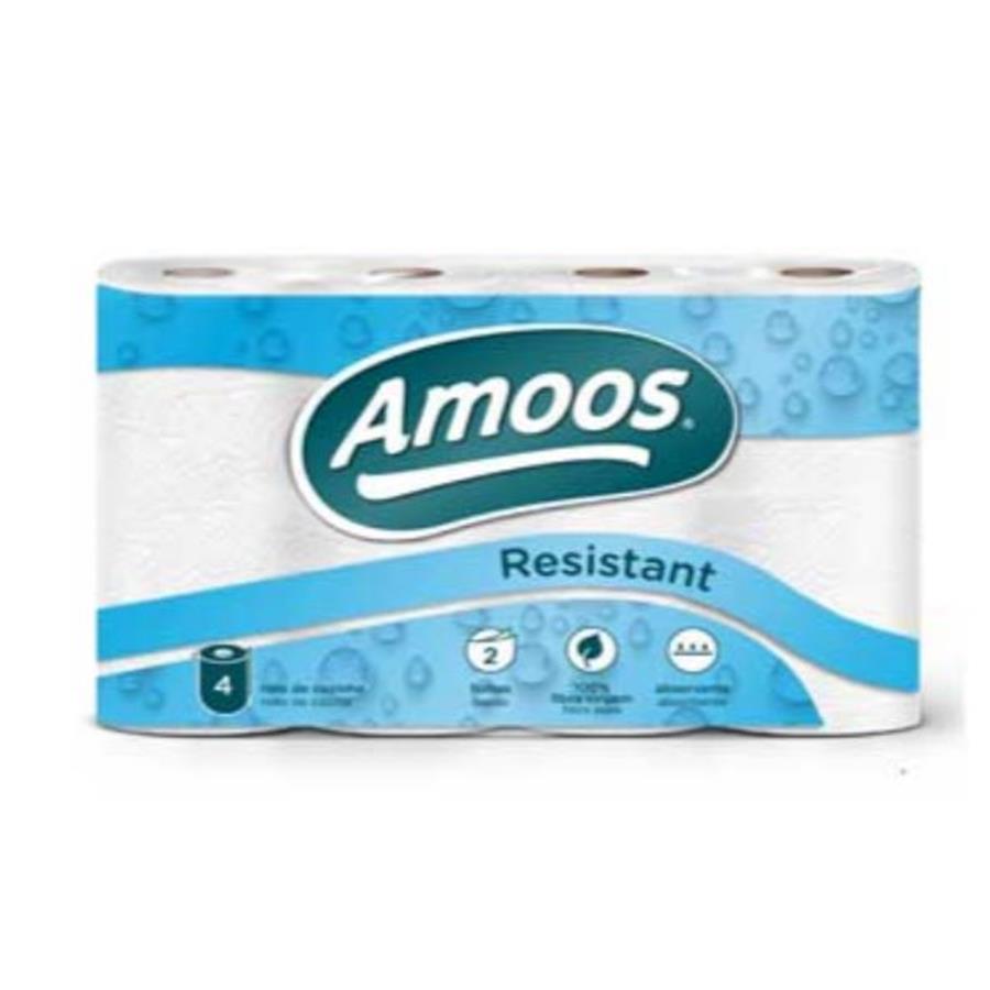 AMOOS ROLO TOALHAS DE MÃO 8.6MX22CM 2FLS PICOTADO