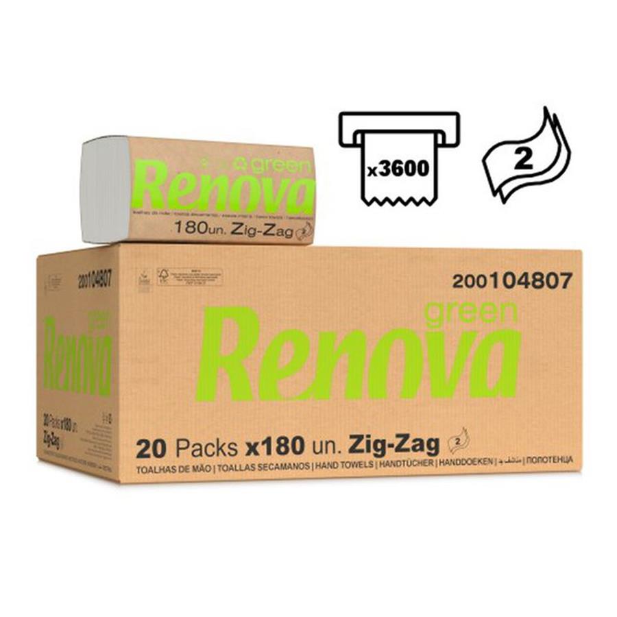 RENOVAGREEN - TOALHA MÃO 22X21.5 CM (CX.C/3600)