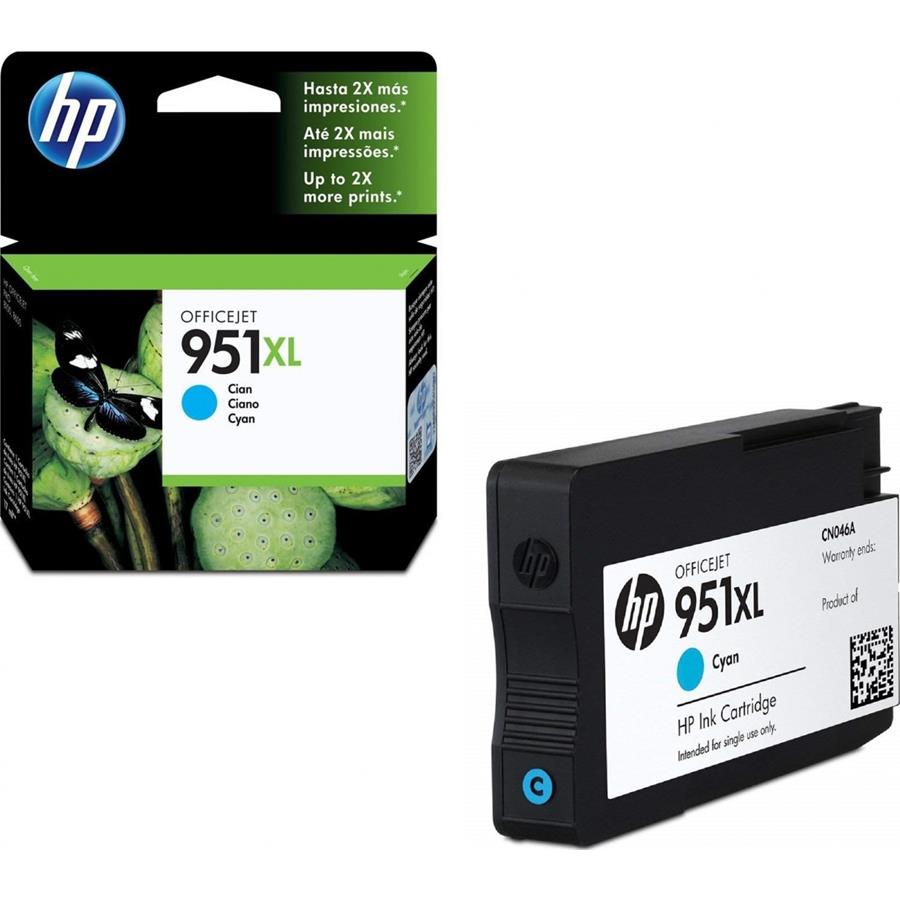 HP OJ PRO8100/8600 - TINTEIRO CYAN 951XL A.C. (CN046A)