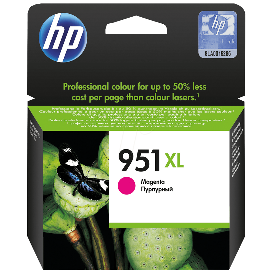 HP OJ PRO8100/8600 - TINTEIRO MAGENTA 951XL A.C. (CN047A)