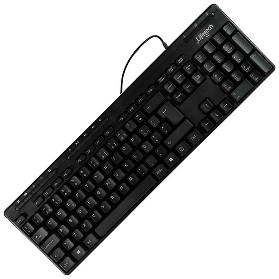 LIFETECH TECLADO MULTIMÉDIA BASIC PRETO (USB)