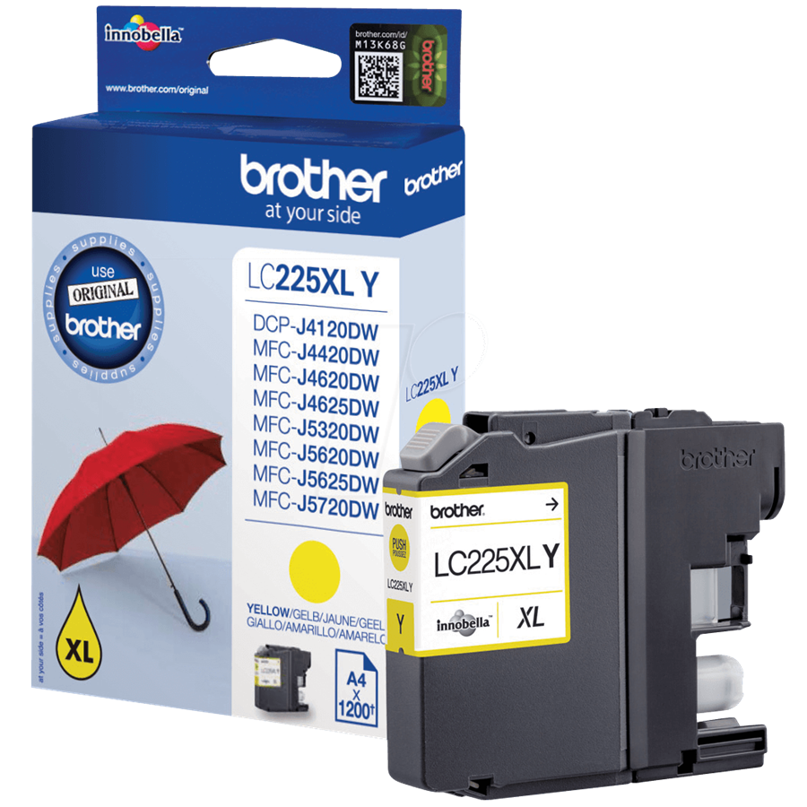 BROTHER MFCJ4420DW - TINTEIRO AMARELO A.C. (LC225XLY)