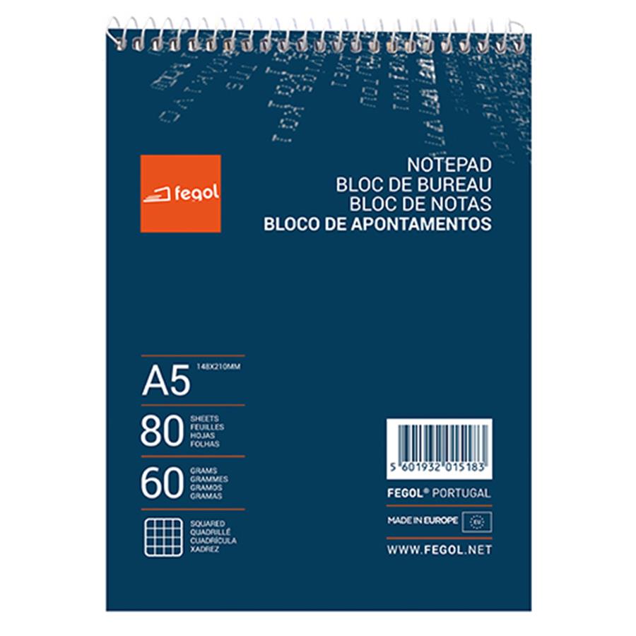BLOCO A5 QUADRICULADO (80 FLS)