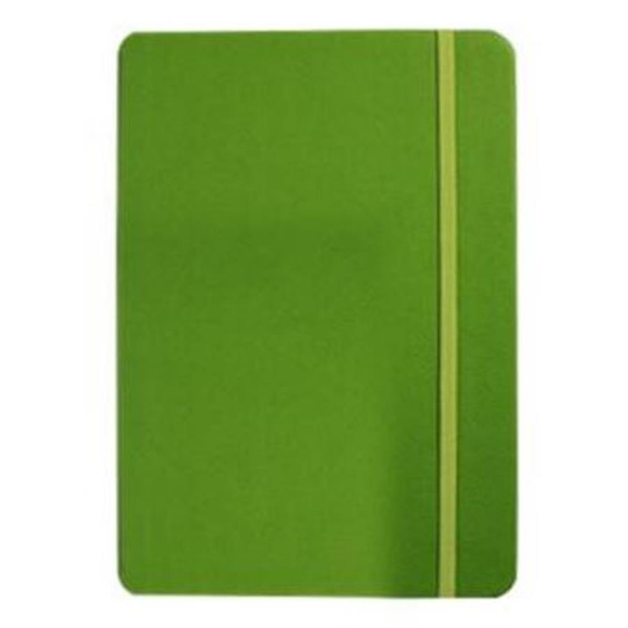 BLOCO NOTAS PAUTADO SEMI PELE VERDE ESMER. (21,5X14,5 CM)