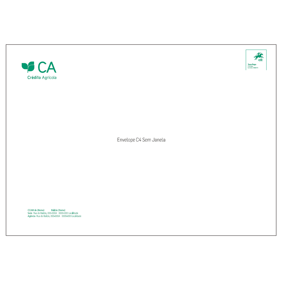 ENVELOPE/SACO C4 (324X229 MM) S/JANELA PERSONALIZ. 1 COR (ML