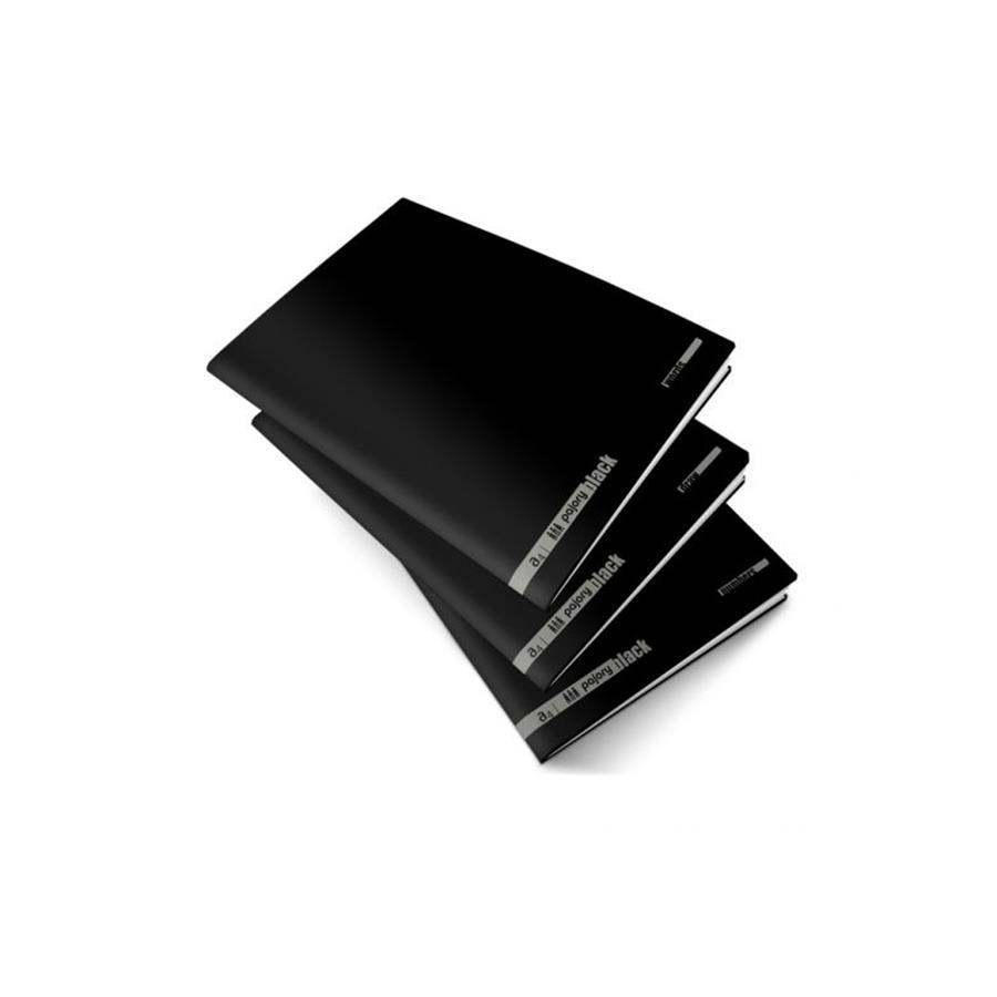 PAJORY CADERNO AGRAF. CAPA PRETA PAUTADO 80 FLS (A5)