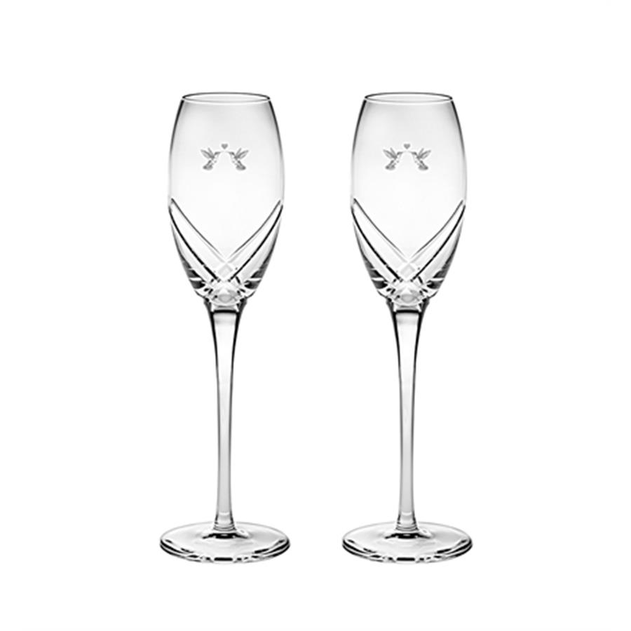 CONJUNTO DE 2 FLUTES CRISTAL "IN LOVE"