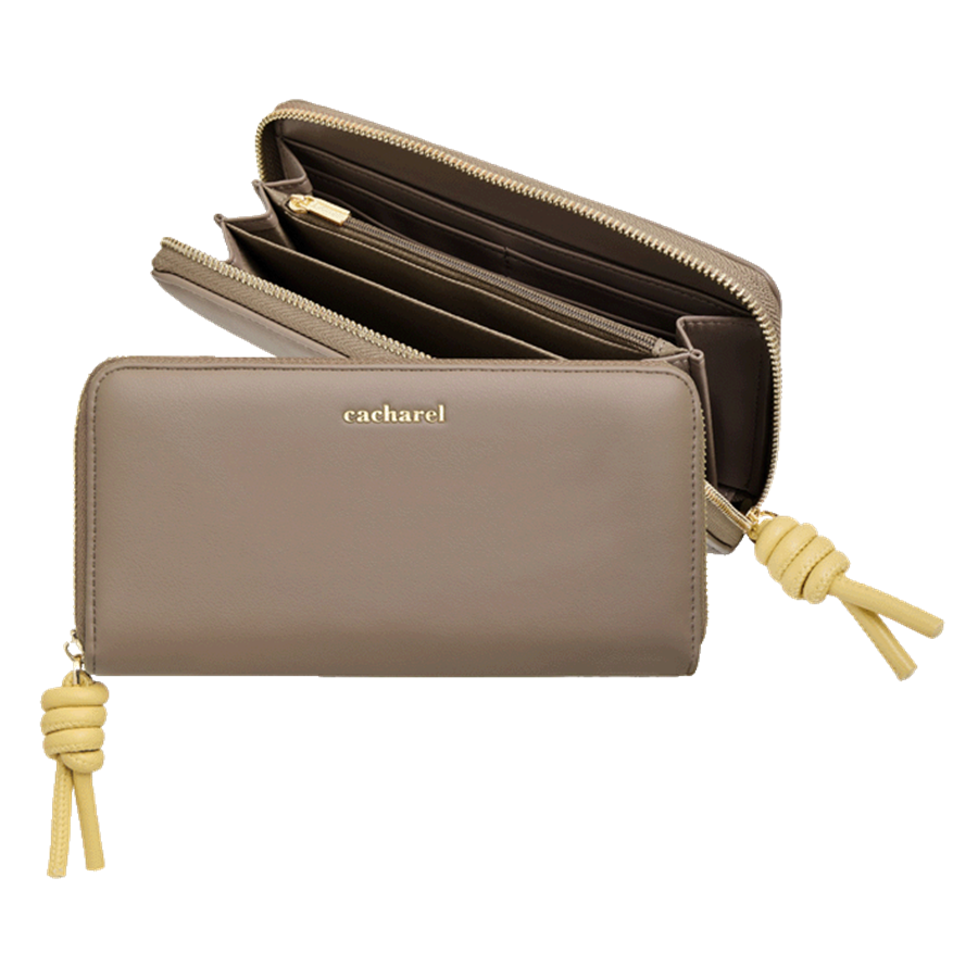 CACHAREL APOLLINE TAUPE TRAVEL - CARTEIRA BEGE PARA SENHORA