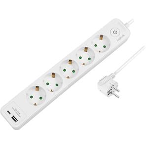LOGILINK LPS280U - BLOCO DE 5 TOMADAS CABO (3X1.5MM²) 1.5M