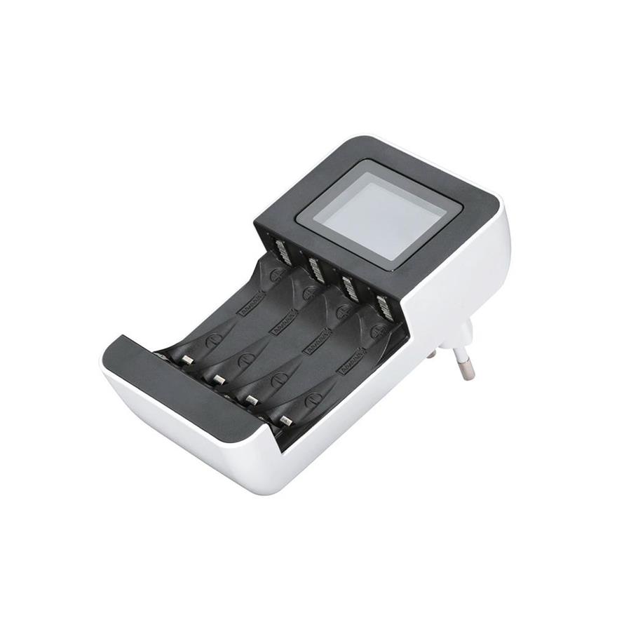 CARREGADOR PILHAS AA E AAA 4 NIMH C/ LCD CARREGADOR PILHAS AA E AAA 4 NIMH C/ LCD