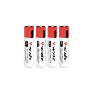 PILHAS RECARREGÁVEIS AAA USB-C 1.5V 500MAH VERBATIM 4UN PILHAS RECARREGÁVEIS AAA USB-C 1.5V 500MAH VERBATIM 4UN