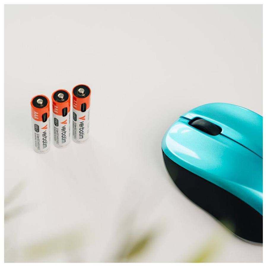 PILHAS RECARREGÁVEIS AAA USB-C 1.5V 500MAH VERBATIM 4UN PILHAS RECARREGÁVEIS AAA USB-C 1.5V 500MAH VERBATIM 4UN
