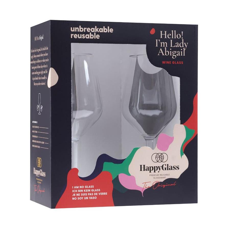 COPO VINHO EM TRITAN HAPPYGLASS LADY ABIGAIL 470ML 2UN