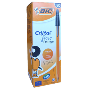 BIC LARANJA - ESFEROGRÁFICA PRETA (CX.C/20)