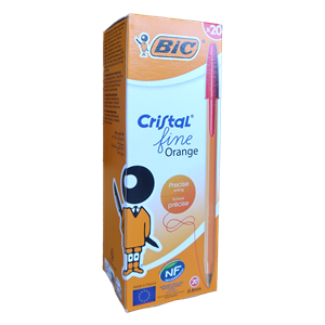 BIC LARANJA - ESFEROGRÁFICA VERMELHA (CX.C/20)