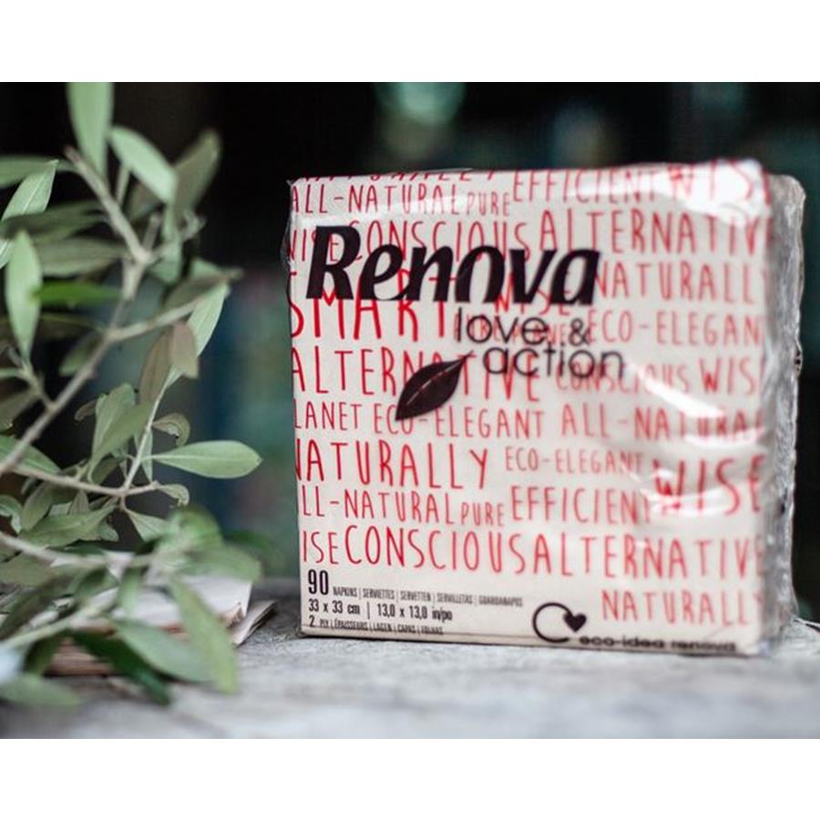 RENOVA LOVE&ACTION GUARDANAPOS 22X22 2 FLS RECICLADOS