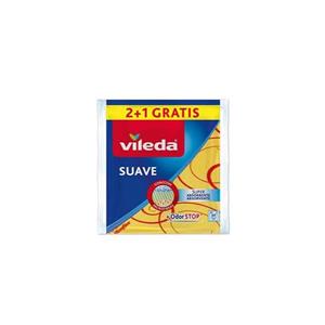 PANO 35X40CM MULTIUSOS VILEDA SUAVE AMARELO PACK 2+1 GRÁTIS