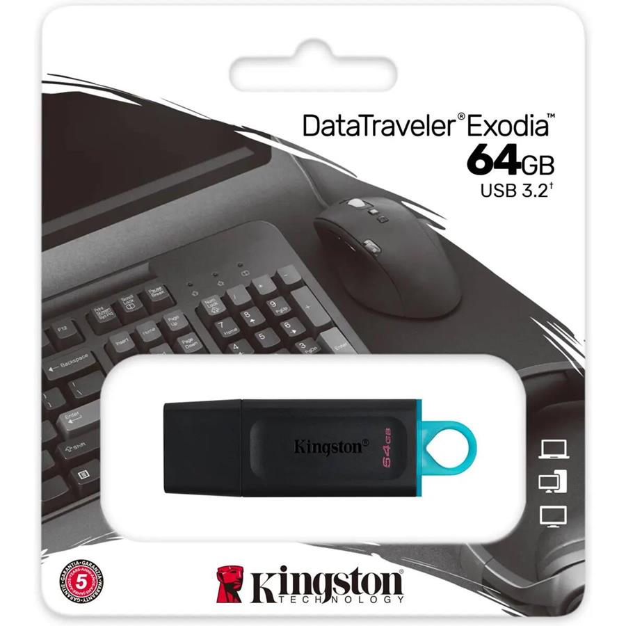 KINGSTON DATATRAVELER EXODIA - FLASH DRIVE 64 GB USB 3.2 KINGSTON DATATRAVELER EXODIA - FLASH DRIVE 64 GB USB 3.2