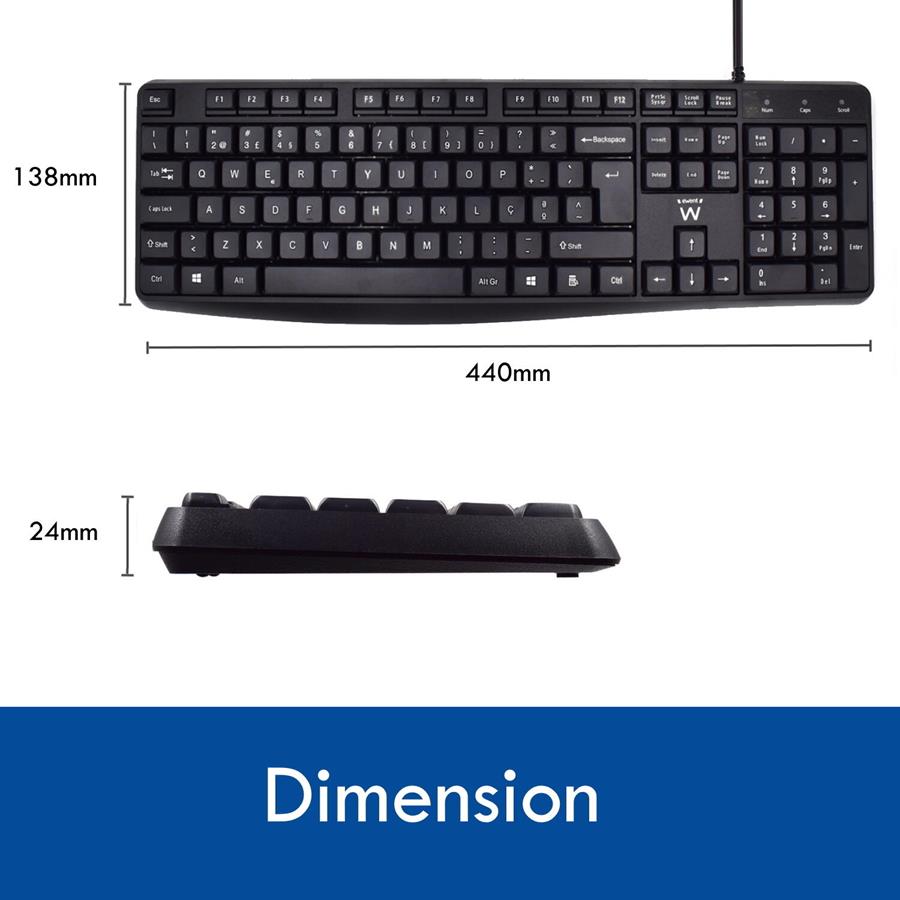 EWENT EW3002 - TECLADO 104 TECLAS PROFESSIONAL USB EWENT EW3002 - TECLADO 104 TECLAS PROFESSIONAL USB
