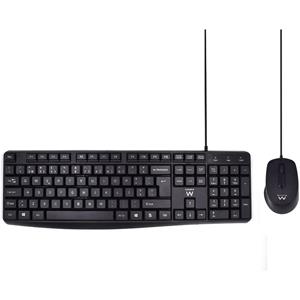EWENT EW3007 - TECLADO E RATO COM FIOS, TECLAS SILENCIOSAS