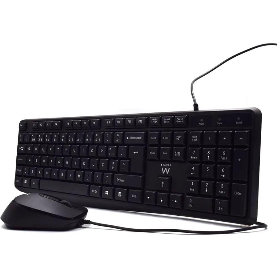 EWENT EW3007 - TECLADO E RATO COM FIOS, TECLAS SILENCIOSAS EWENT EW3007 - TECLADO E RATO COM FIOS, TECLAS SILENCIOSAS