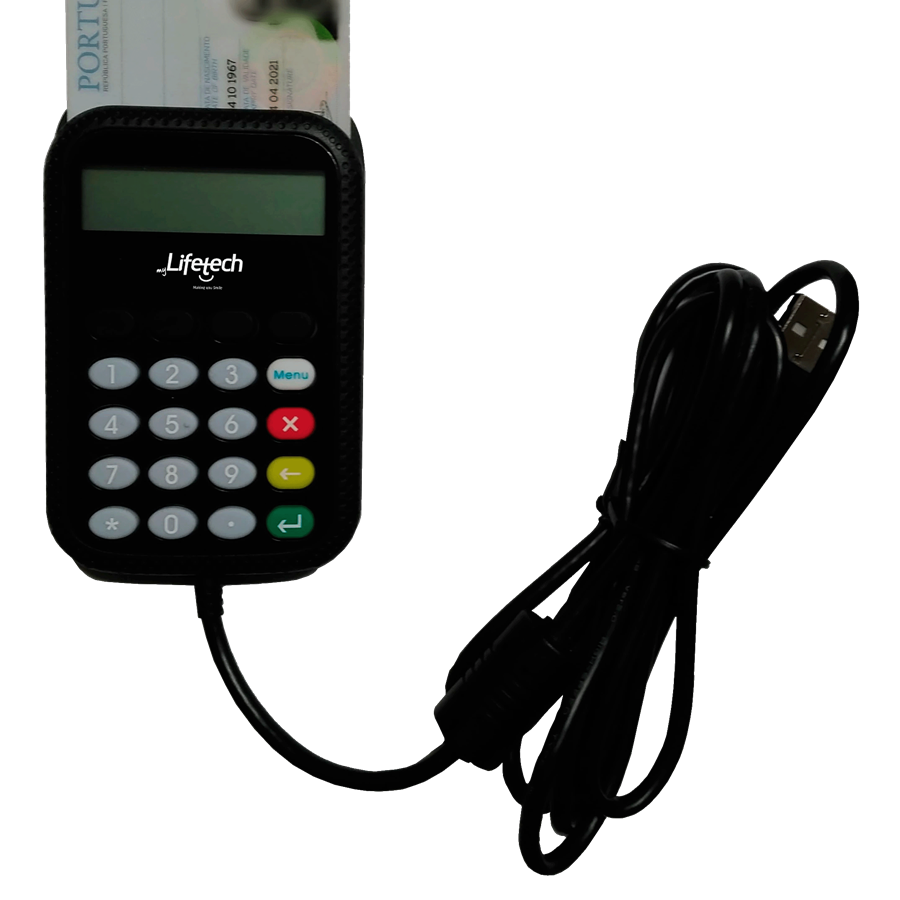 LIFETECH - LEITOR DE CARTÕES DE CIDADÃO USB 2.0 (C/PIN PAD)
