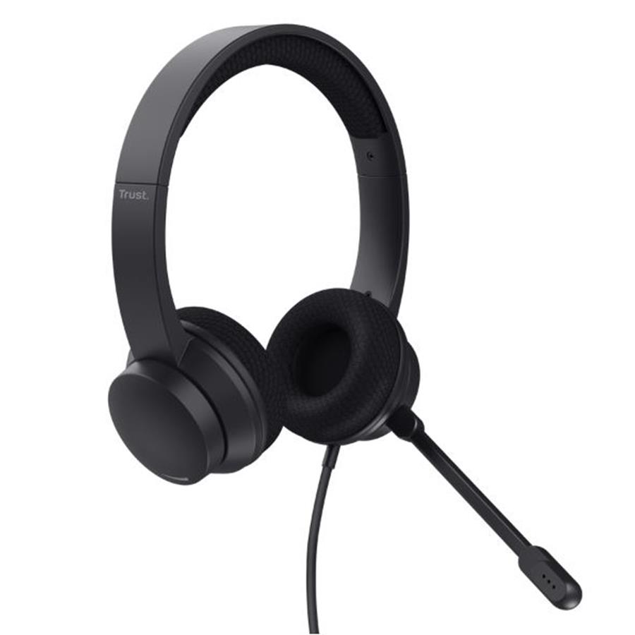 TRUST - HEADSET C/ MICRO, NOISE CANCEL USB (COM FIOS)