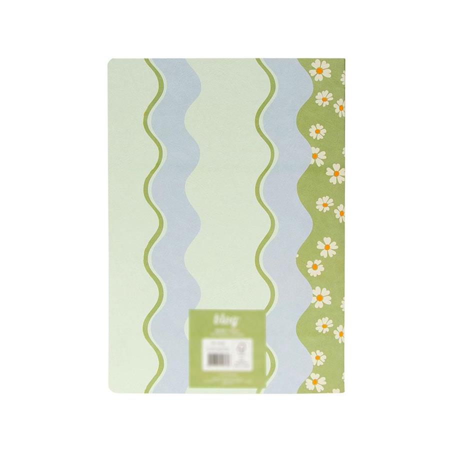 Caderno Agrafado A4 Pautado FLOWERS Verde 48Fls 1un Caderno Agrafado A4 Pautado FLOWERS Verde 48Fls 1un