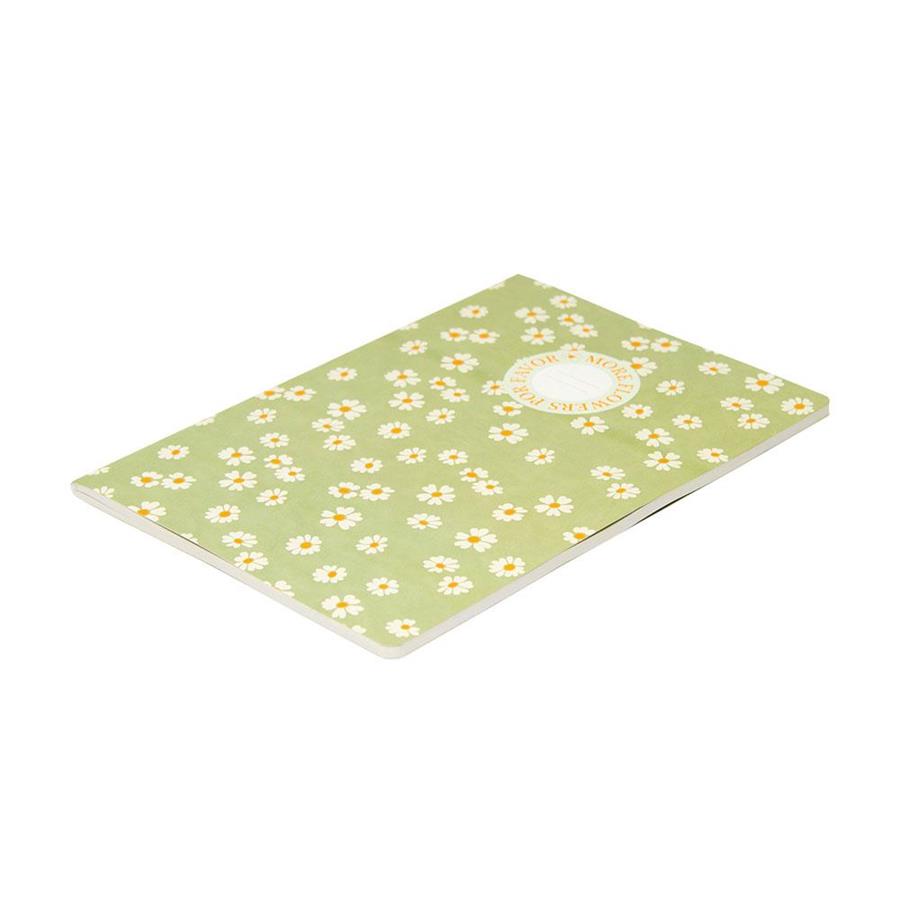 Caderno Agrafado A4 Pautado FLOWERS Verde 48Fls 1un Caderno Agrafado A4 Pautado FLOWERS Verde 48Fls 1un
