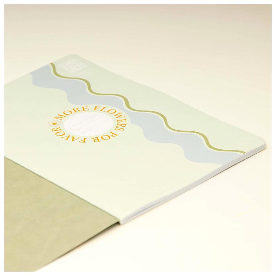 Caderno Agrafado A4 Pautado FLOWERS Verde 48Fls 1un Caderno Agrafado A4 Pautado FLOWERS Verde 48Fls 1un