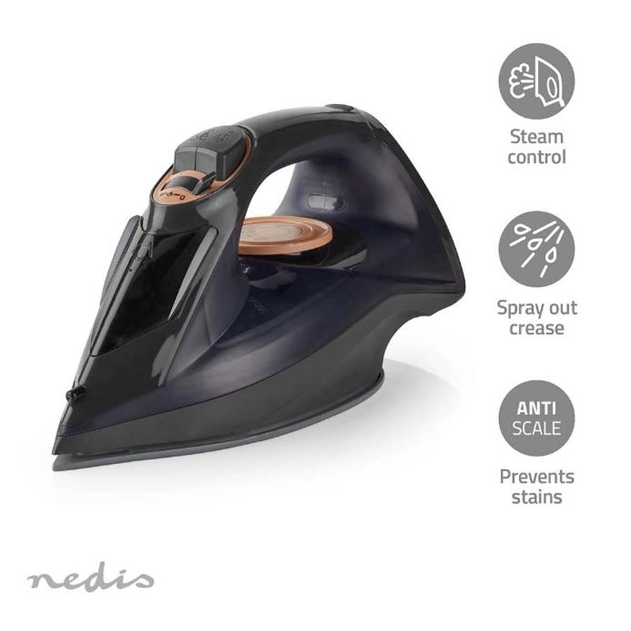 NEDIS IRON1000 - FERRO DE ENGOMAR C/BASE EM CERÂMICA 2200W