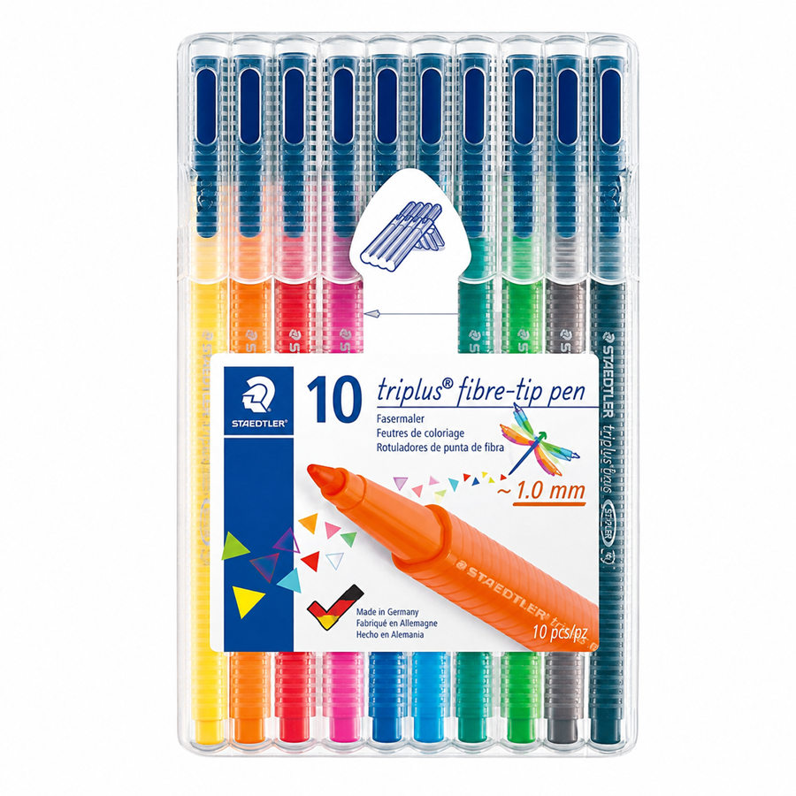 MARCADOR FELTRO 010UN STAEDTLER TRIPLUS 323 ESTOJO BOX MARCADOR FELTRO 010UN STAEDTLER TRIPLUS 323 ESTOJO BOX