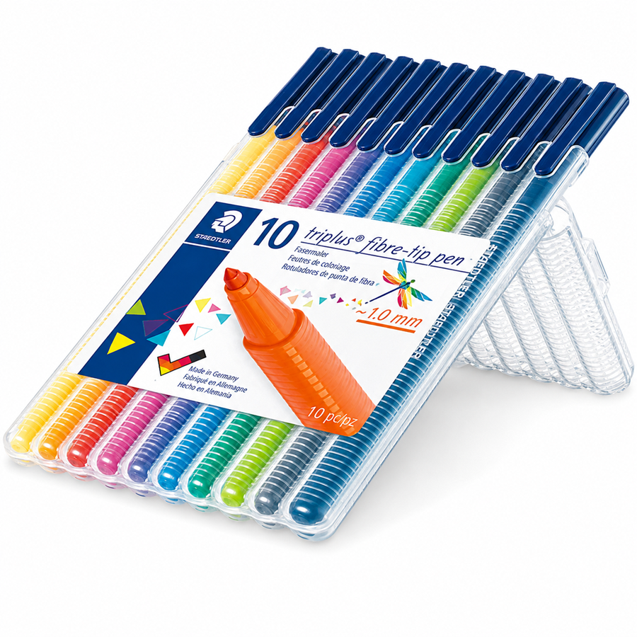 MARCADOR FELTRO 010UN STAEDTLER TRIPLUS 323 ESTOJO BOX MARCADOR FELTRO 010UN STAEDTLER TRIPLUS 323 ESTOJO BOX