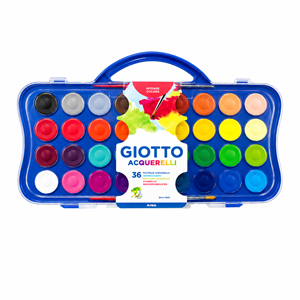 CONJUNTO AGUARELAS 36 CORES 30MM + PINCEL GIOTTO CONJUNTO AGUARELAS 36 CORES 30MM + PINCEL GIOTTO