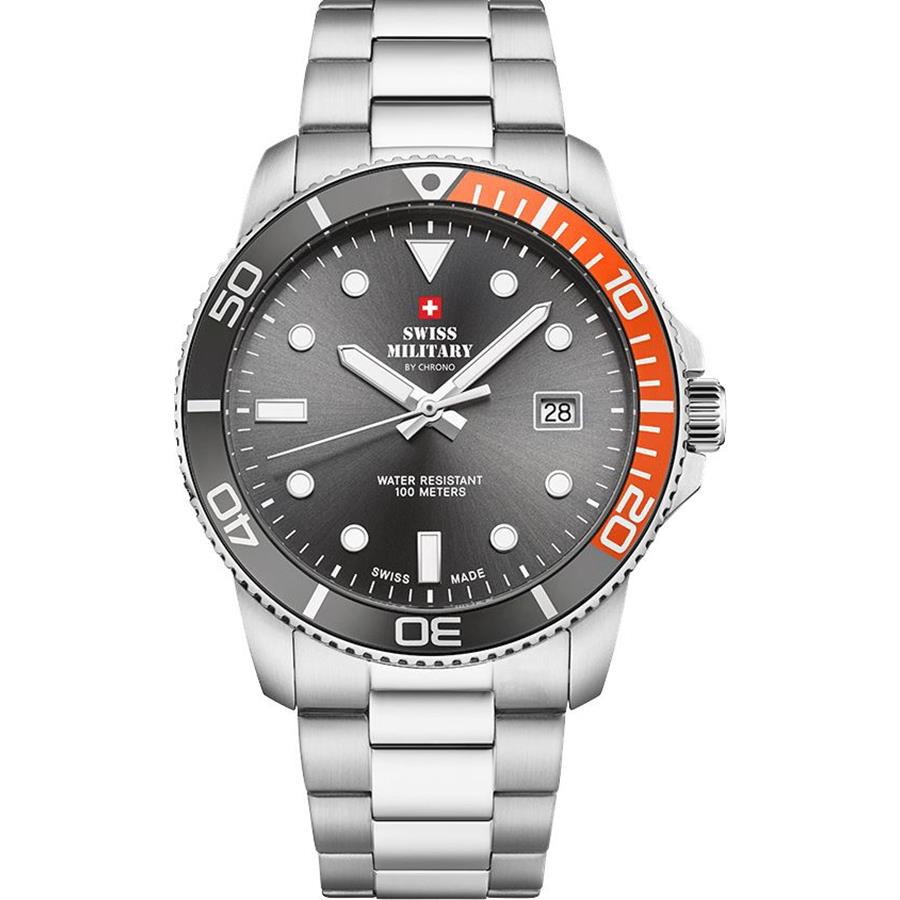 SWISS MILITARY 41 CINZA - RELÓGIO PARA HOMEM